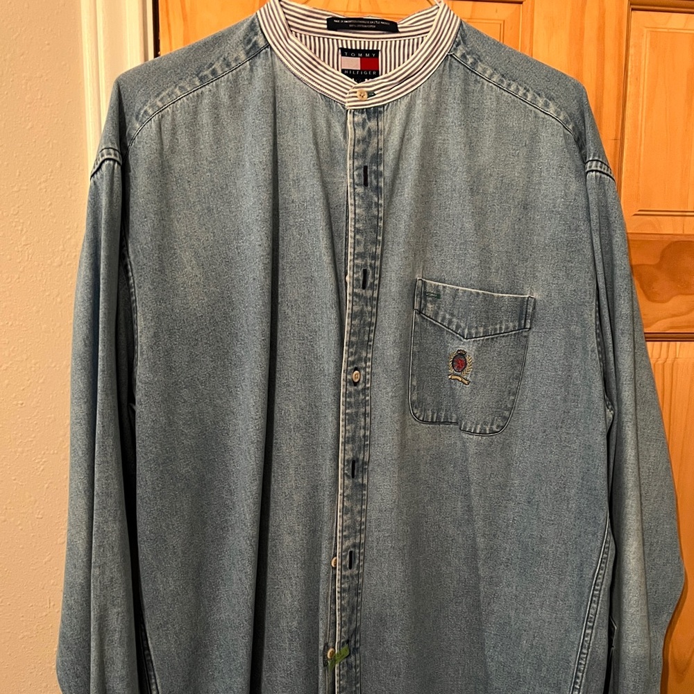 Vintage Tommy Hilfiger Denim Shirt Men’s Large Excellent Condition